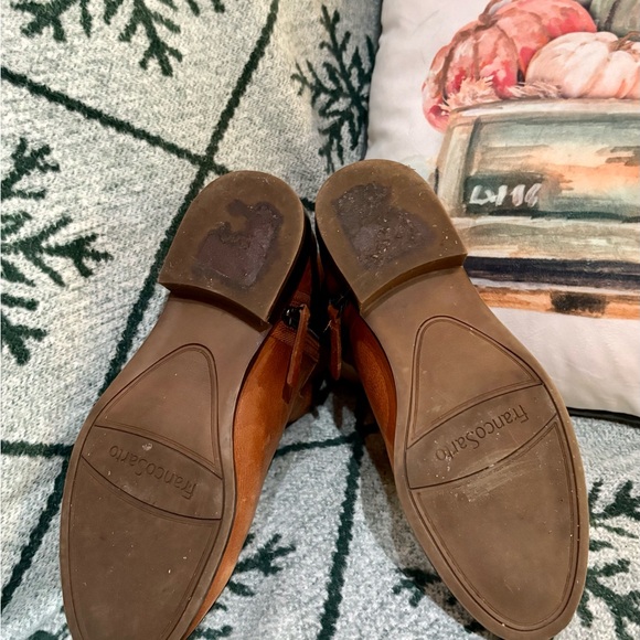Franco Sarto Tan Leather Ankle Booties - Picture 7 of 11